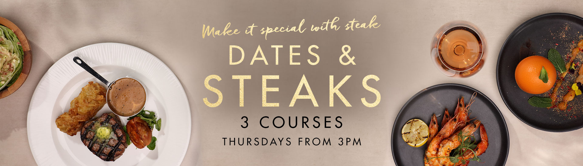 Dates & Steaks at Miller & Carter Rayleigh