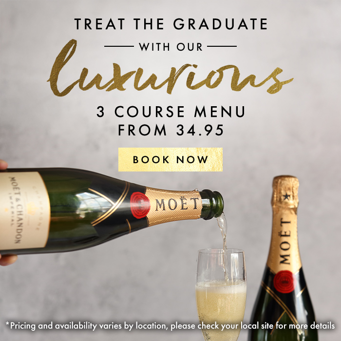 GRADUATION MEAL AT  Leicester 3-COURSE CELEBRATIONS