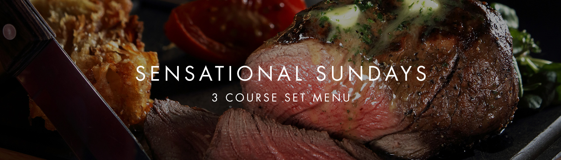 Sunday Set Menu Offer • 3 Courses from £28.95 Miller & Carter