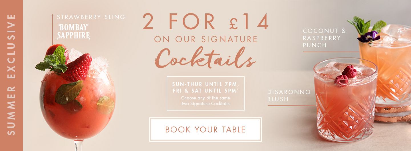 Miller & Carter Bath Drinks Menu