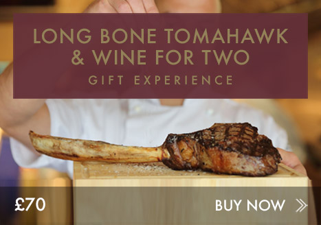 Long bone tomahawk & wine for two experience